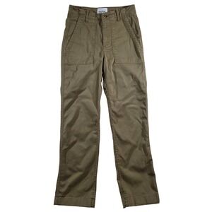 Duer Womens Straight Leg Utility Fatigue Pants Tan Khaki Size 26x32